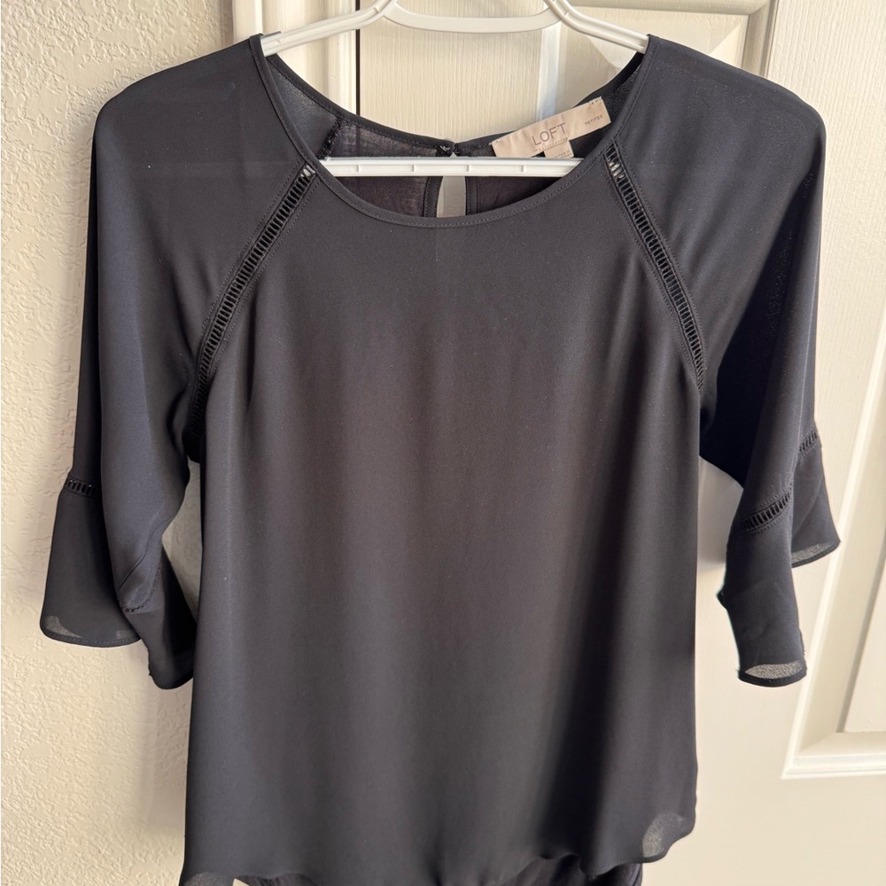 LOFT Women's Elegant Black Blouse